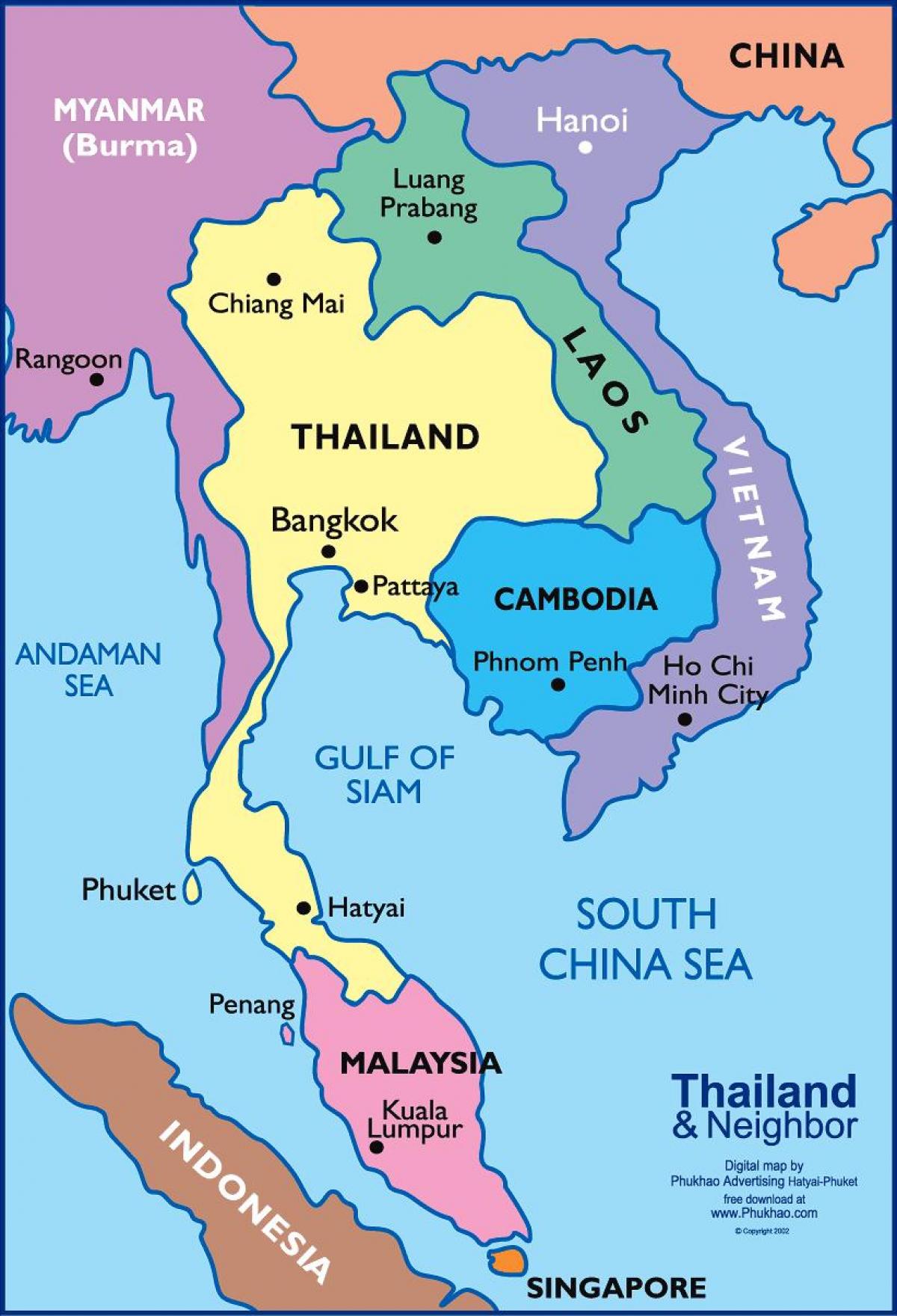 kort over bangkok placering