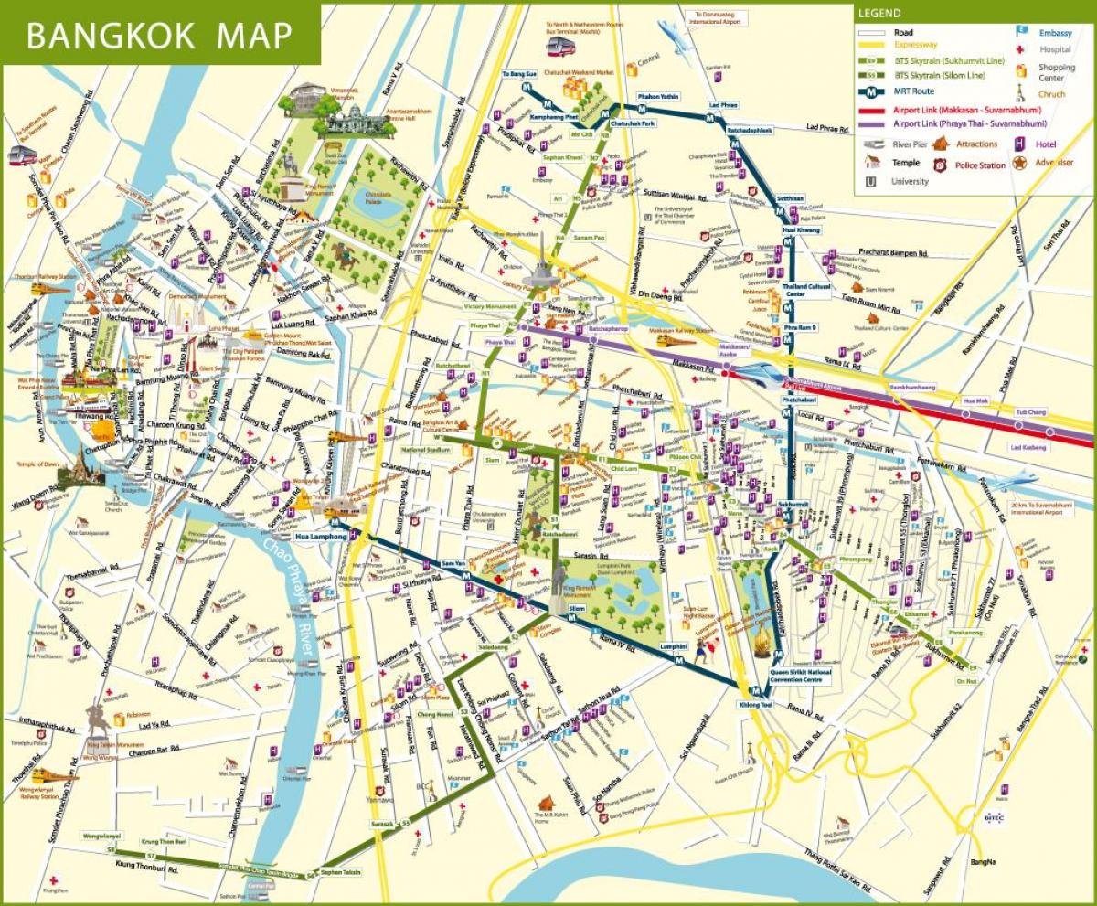 kort over bangkok street
