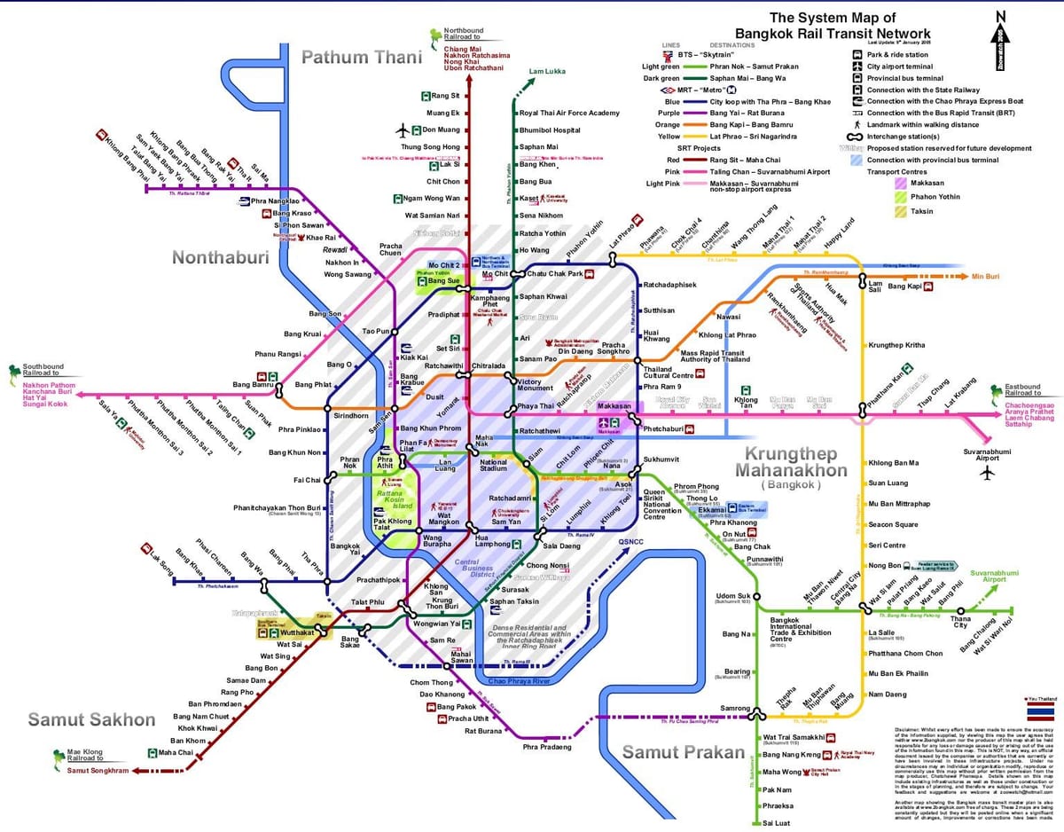 bangkok tog linje kort
