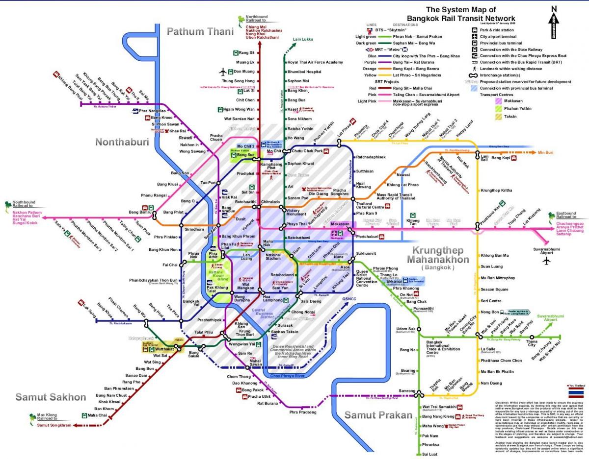 bangkok metro kort 2016