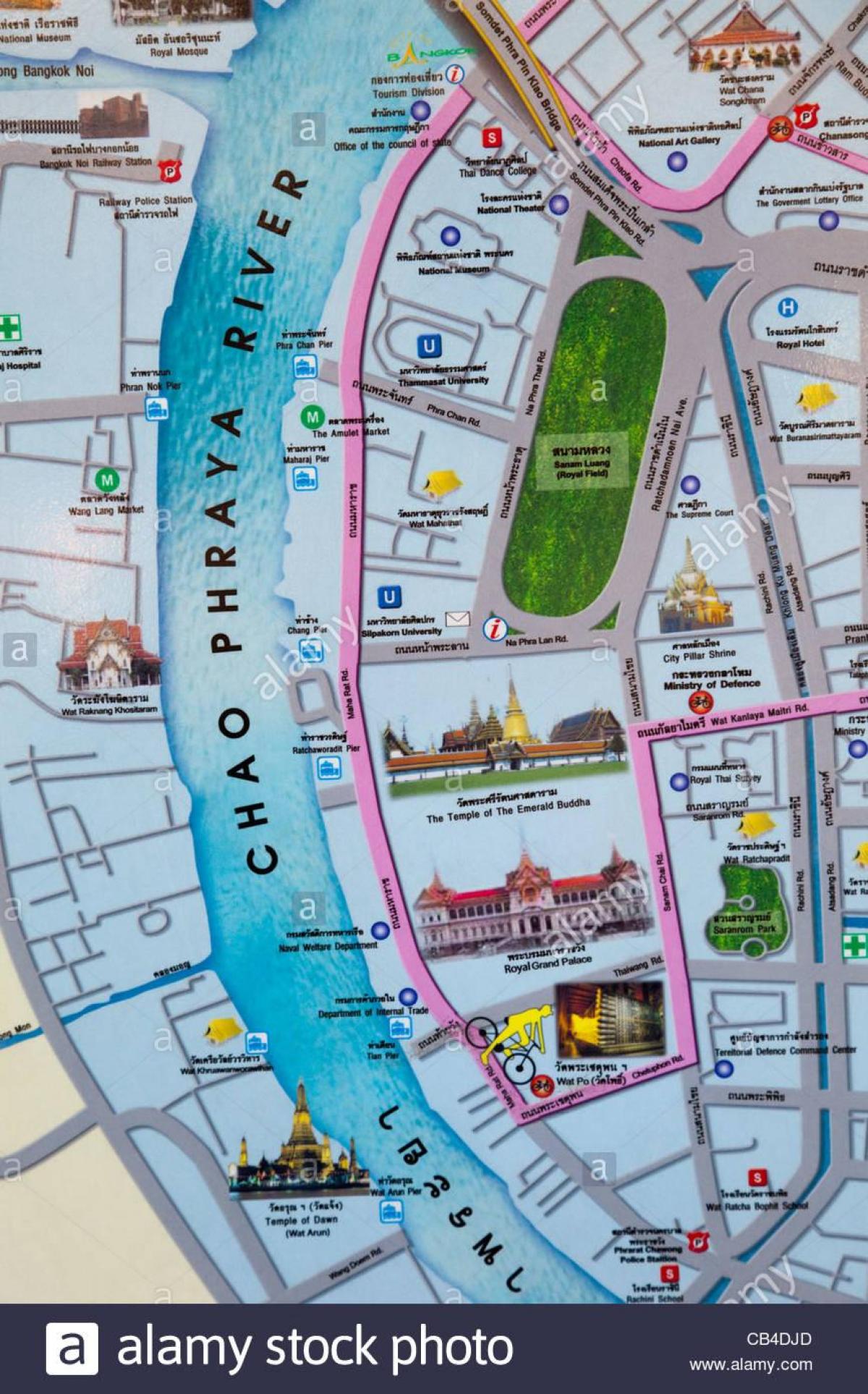 bangkok kort med turist spots