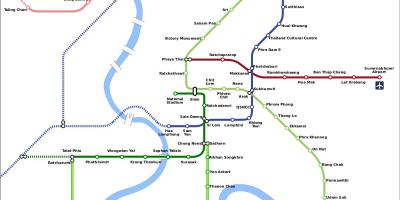 Bangkok rail link-kort
