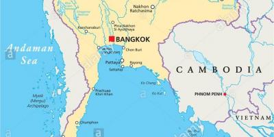 Bangkok på et verdenskort