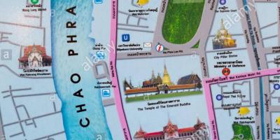 Bangkok kort med turist spots