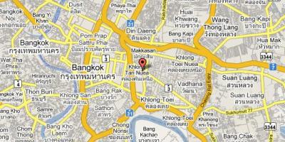 Kort over sukhumvit-kvarter i bangkok